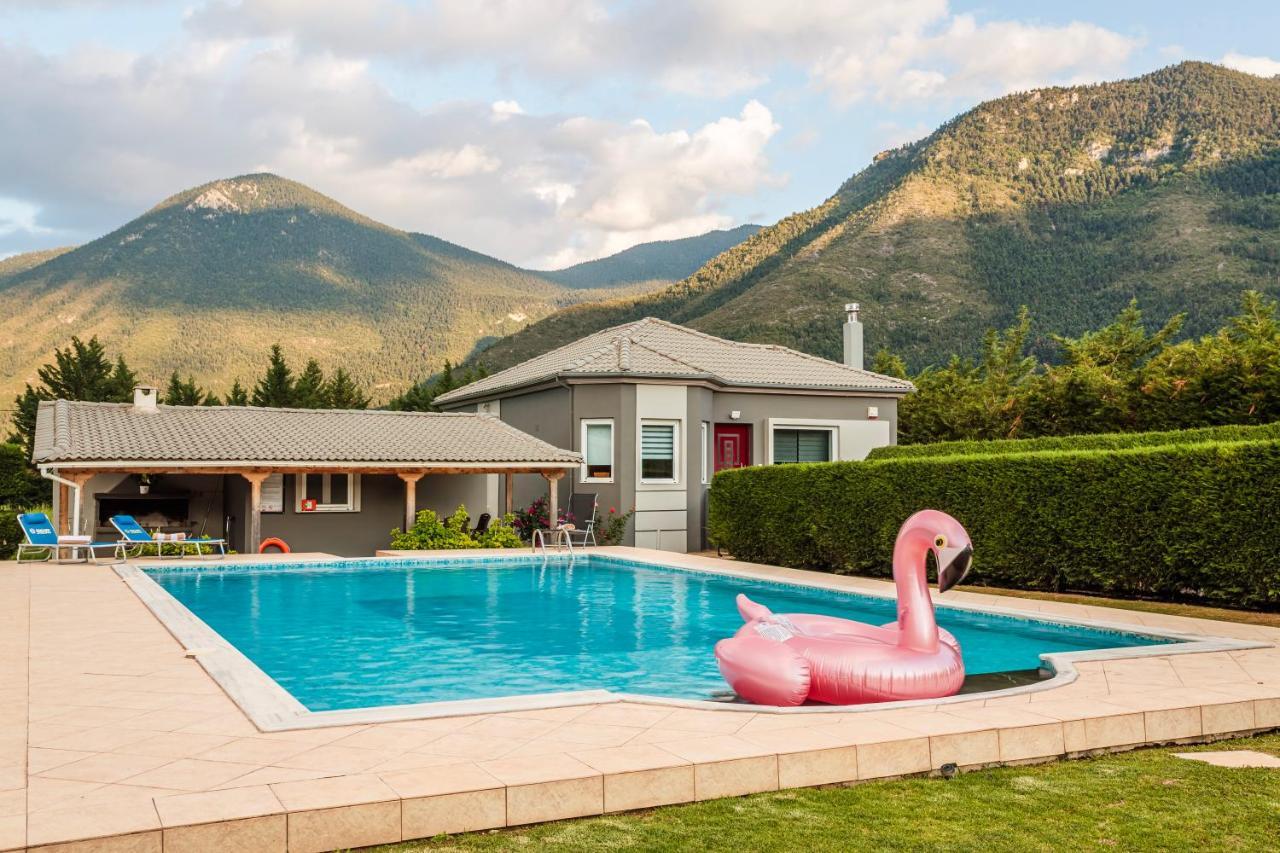 Villa Stymfalia - Luxury Mansion With Private Pool Karteri  Zewnętrze zdjęcie