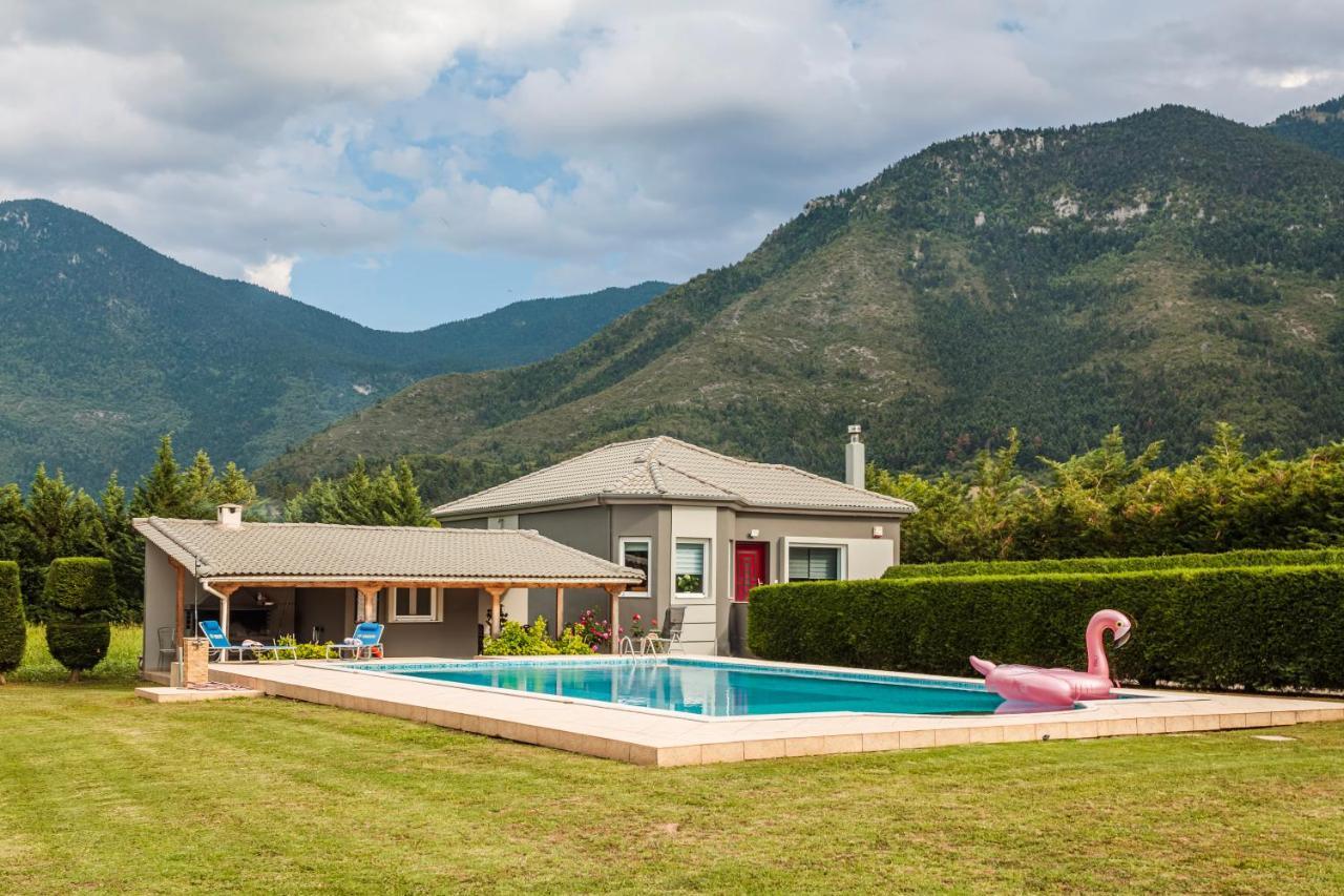 Villa Stymfalia - Luxury Mansion With Private Pool Karteri  Zewnętrze zdjęcie