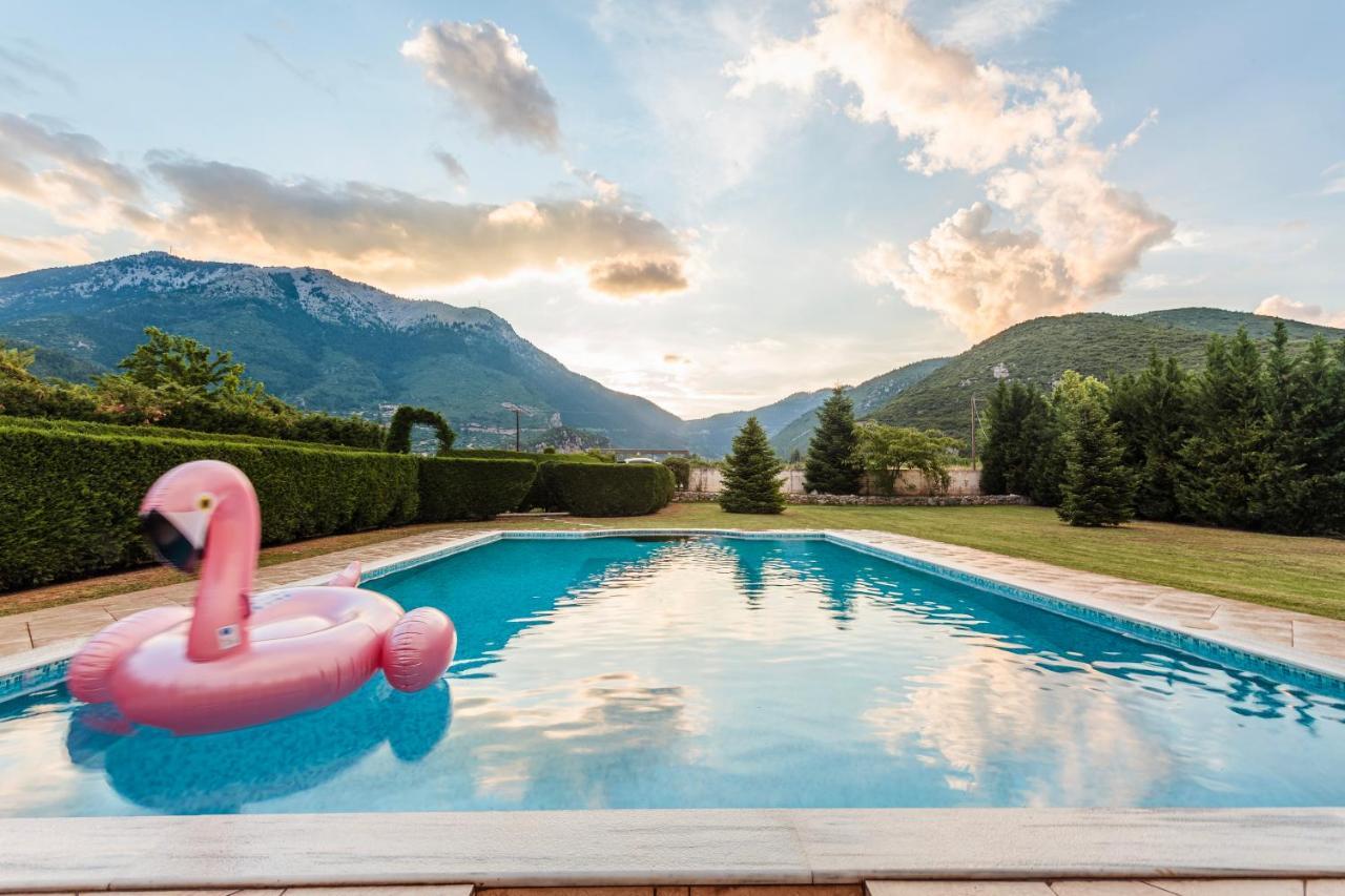 Villa Stymfalia - Luxury Mansion With Private Pool Karteri  Zewnętrze zdjęcie