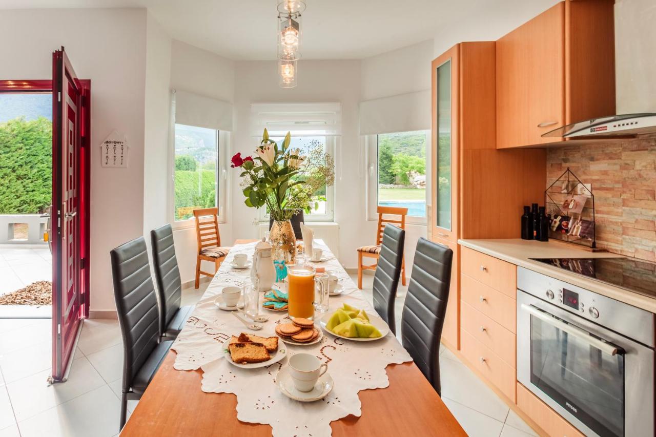 Villa Stymfalia - Luxury Mansion With Private Pool Karteri  Zewnętrze zdjęcie