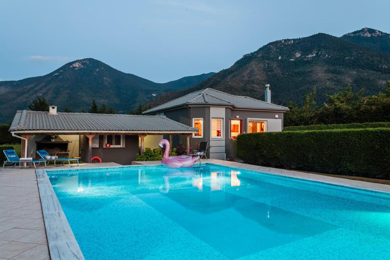 Villa Stymfalia - Luxury Mansion With Private Pool Karteri  Zewnętrze zdjęcie